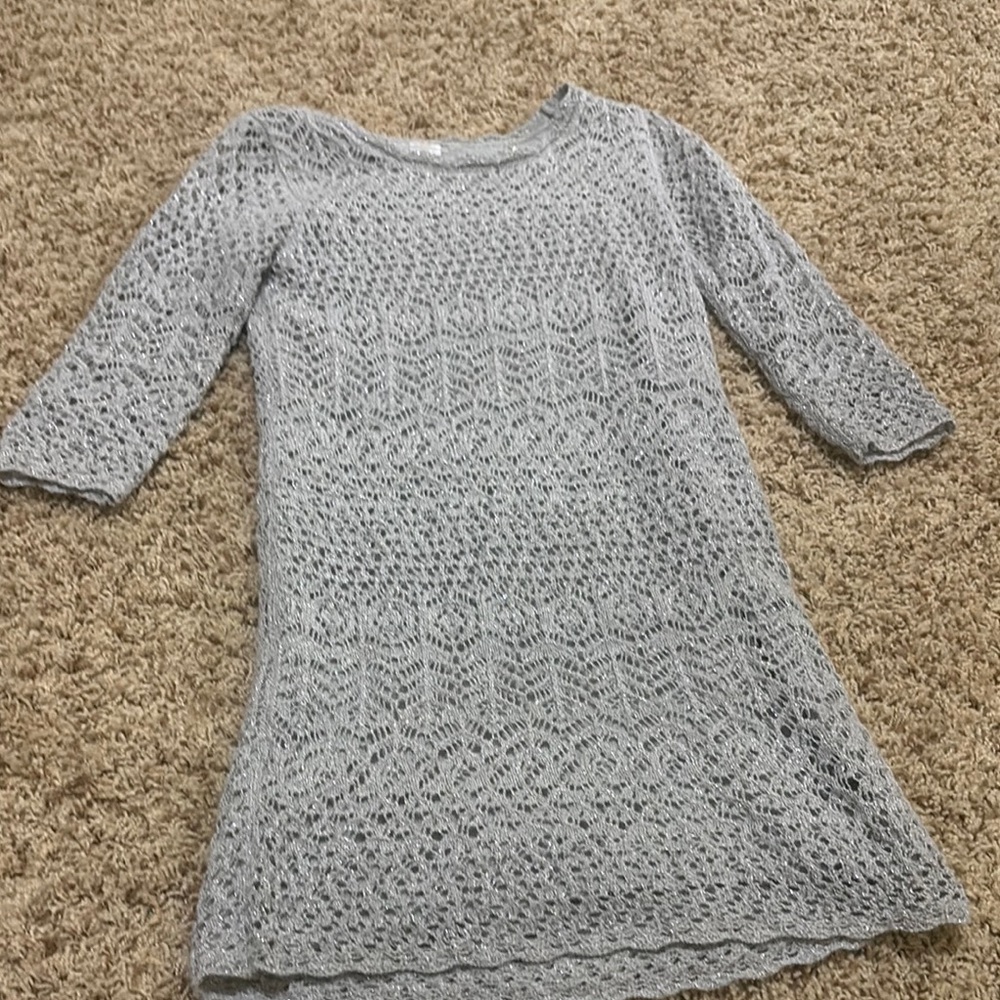 Gray Lace Knit dress